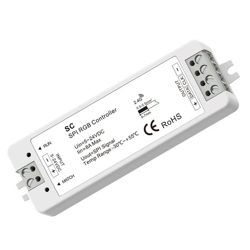 Светодиодный пиксельный контроллер SC + R9 RF SPI 5 в постоянного тока 12 В 24