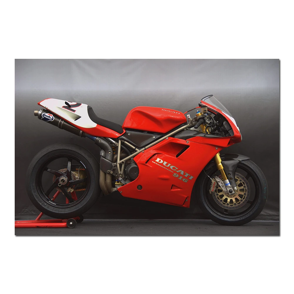 Motorcycles Wallpaper Ducati Desmoquattro 916 Bike Posters And Prints Painting Canvas Wall Art Modern Home Decorations Painting Calligraphy Aliexpress
