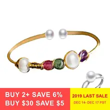 DAIMI смешанный цвет барокко Жемчуг Браслет Ручной Работы драгоценный камень браслеты дизайнерские ювелирные изделия для женщин