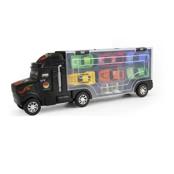

Transport Truck Toy, Car Transporter Dinosaur Container Truck Metal Car Boy and Girl Racing 3-4-5-6 Years Old