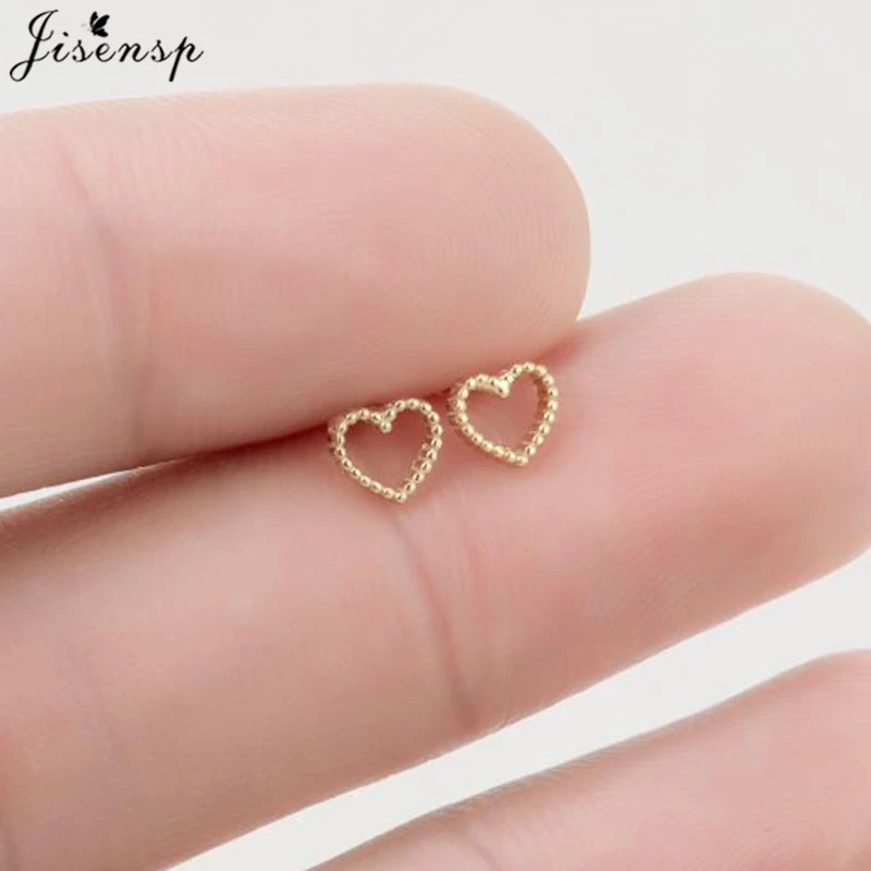 Simple Design Gold Color Hollow Heart Stud Earrings For Women Classic Love Ear Cuff Piercing Small Earring Valentine S Day Gifts Stud Earrings Aliexpress