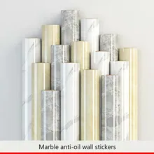 

Self-adhesive Wall Paper Kitchen Anti-oil Waterproof Stovetop Tabletop Cabinet Stickers Marble Wall Stickers