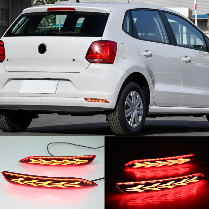 2 шт. светодиодные отражатели для Volkswagen Vw Polo 2014 2015 2016 2017 2018 | Автомобили и мотоциклы