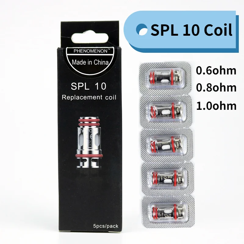 5 шт. SPL 10 катушка 0.6ohm/0.8ohm/1.0ohm сетчатая головка для сменной катушки Feelin страница Pagee