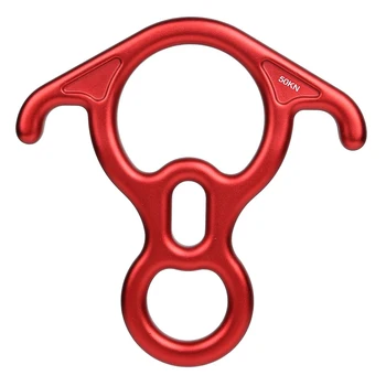 

Aluminum Alloy Climbing Ox Horn Protective Mountaineering Equipment Cable Lowering Outdoor 8 Word Ring Abseiling Device Durable