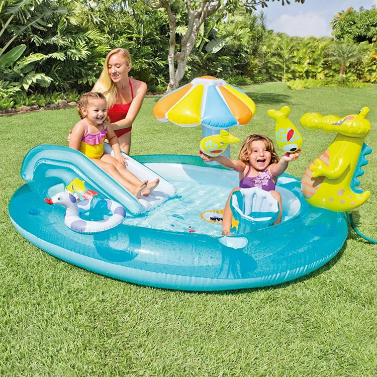 Toys & Hobbies Pools &Water Fun Fun Lawn Water Slides Pools splashpool slide pool basketball rack slide water pool kids toy