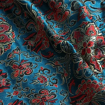 

Chinese style 100% Polyester lotus brocade fabric Tang suit satin fabric JA30