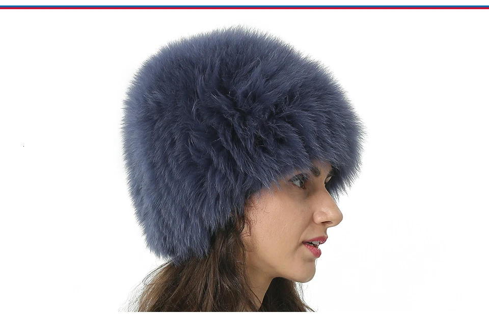 Лисий головной убор, женская зимняя вязаная шапка с натуральным мехом, шапки для дам, толстые теплые модные шапки с серебристой лисой, эластичные роскошные шапки, русские