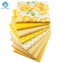 8 цветов/лот Желтая серия хлопчатобумажных тканей набивные швейные ткани стеганые ткани для лоскутного рукоделия DIY кукольная ткань материал