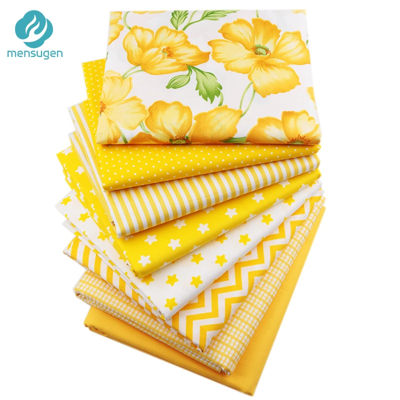 8 Colors Lot Yellow Series Cotton Fabrics Printed Sewing Cloth Quilting Fabrics For Patchwork Needlework Diy Doll Cloth Material Fabric Aliexpress