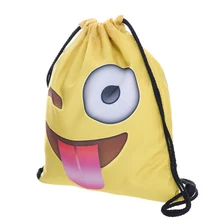 Aosbos Печать Сумки на шнурке путешествия софтбэк рюкзак для путешествий на шнуровке хранения мультфильм печать сумка женский Симпатичный мешочек на шнурке