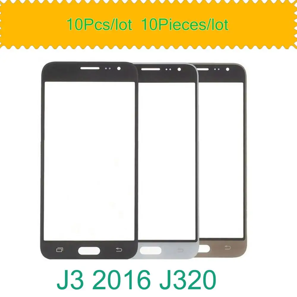10 шт./лот для Samsung Galaxy J3 2016 J320 J320F J320M J320Y J320FN сенсорный экран передняя панель Стекло