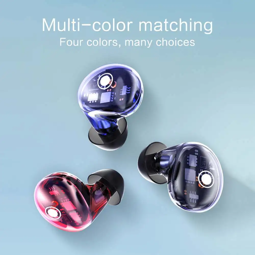 LEORY X7 TWS Беспроводные bluetooth 5,0 наушники HiFi бас активный шумоподавление сенсорное управление прозрачные наушники с микрофоном