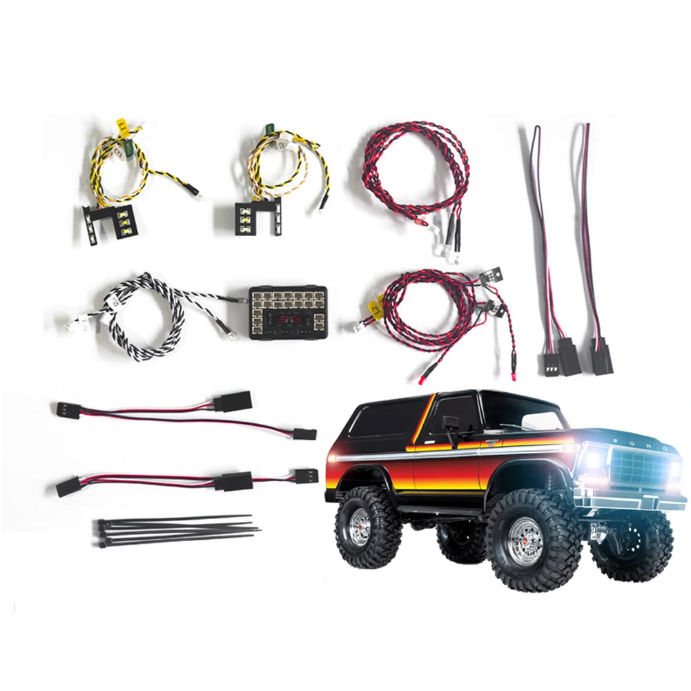 LED Light System Front/rear Light Group For 1/10 RC Car TRX4 Climbing Linkage Car Light Group