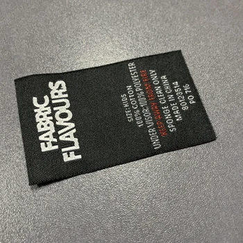 

Factory Price Customized 75D High Density 4.5*6.8cm Woven Labels Clothing Labels