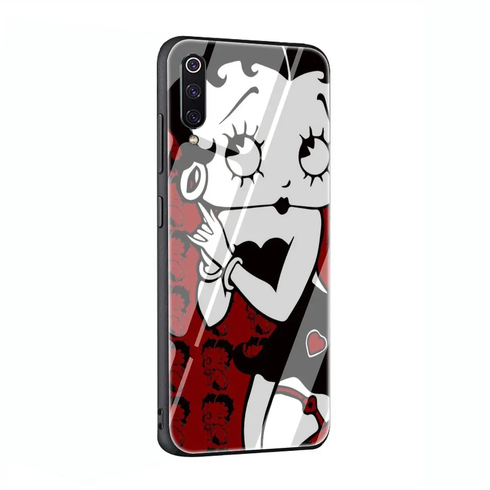 G7 EWAU Betty Boop чехол из закаленного стекла для телефона для Xiaomi 5X6X8 Lite 9 A1 A2 F1 Remdi 4X 6A Примечание 5 6 7 pro - Цвет: G7