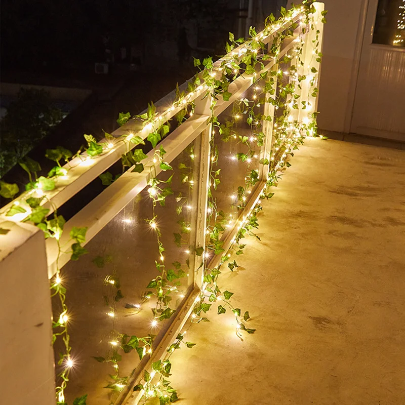 solar wall lights Fairy Lights 10m 100LED /5M 50 LED Solar Lights Maple Leaf Waterproof Outdoor Garland Solar Lamp Christmas for Garden Decoration small solar lights