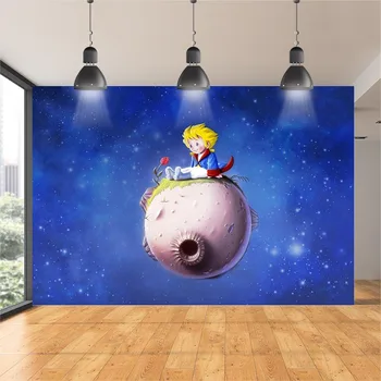 

Photography BackdropsBlue Sky Space Little Prince Planet Airship Starry Custom Photo Studio Background Backdrop Vinyl Banner