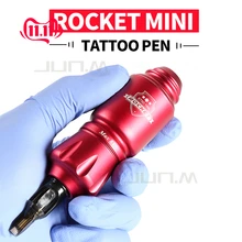 Мини тату-ручка Rocket из алюминиевого сплава, высокочастотный, автоматический, вращающийся, профессиональный, долговечный, электрический двигатель, тату-машинка