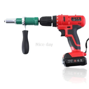 

Electric Rivet Nut Gun Cordless Riveting Drill Adaptor Insert Nut Tool Power Tool Accessories F12 20 dropship