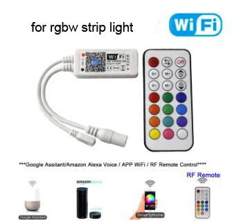 DC5-28V Wi-Fi Bluetooth RGB cct RGBW Pixel контроллер дистанционного диммер Amazon Alexa Google домашний телефон для SK6812 WS2812B Светодиодная лента - Цвет: WIFI RGBW RF