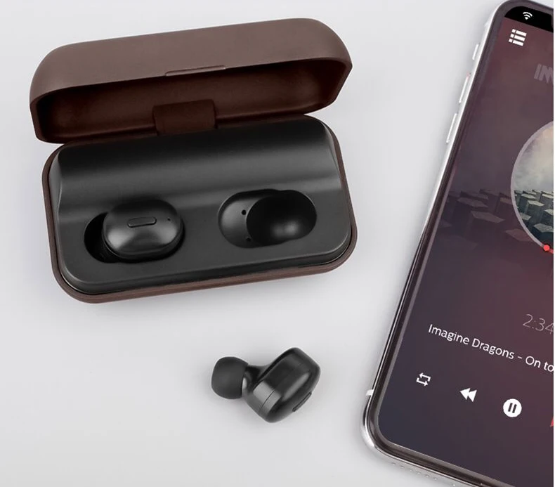 2 шт. Bluetooth наушники TWS T1 профессиональная гарнитура 5,0 беспроводные наушники 3D стерео громкой связи с микрофоном наушники Водонепроницаемая зарядная коробка