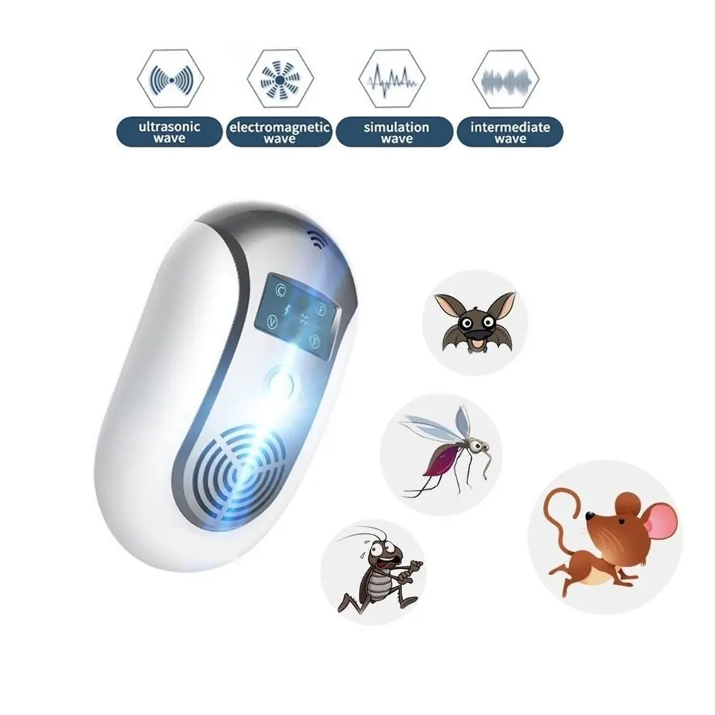 

Electronic Pest Control Ultrasonic Pest Repeller Anti Mosquito Repellent Killer Rodent Bug Reject Mole Mice EU/US/UK