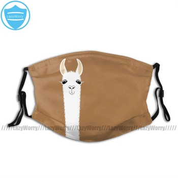 

Llama Mouth Face Mask LLAMA PORTRAIT 9 Facial Mask Kawai Funny with 2 Filters for Adult