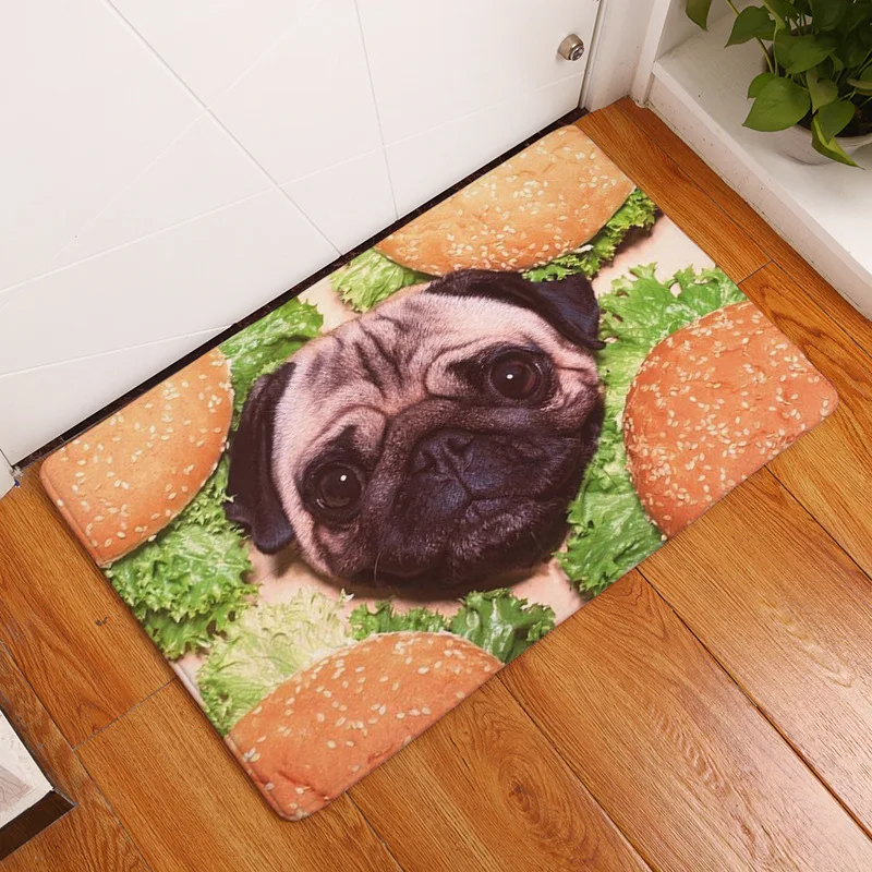 В скандинавском стиле теплопроводящие фланелевые милые коврики для собак цифровая печать коврик абсорбент для кухни коврик для ванной