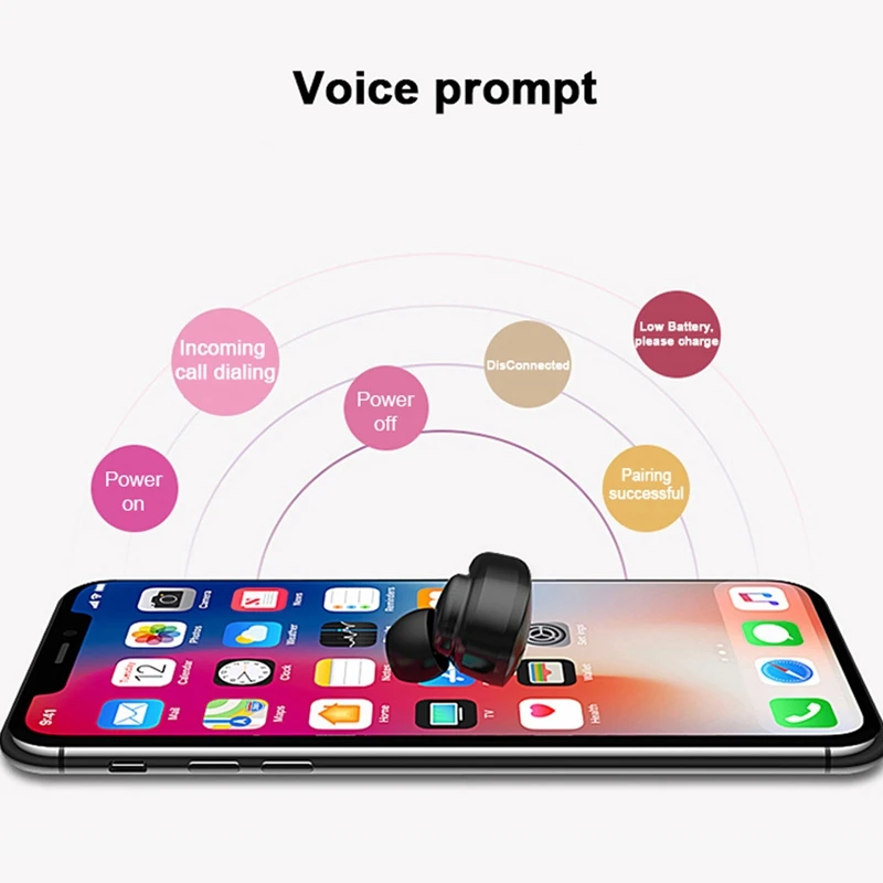 AMS-Ipx8 Tws водонепроницаемые беспроводные наушники Bluetooth 5,0, мини-наушники-вкладыши, Автоматическое Сопряжение