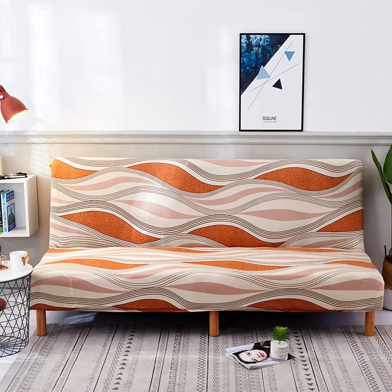 Universal Size Cheap Armless Sofa Bed Cover Folding Seat Slipcover Modern Stretch Covers Couch Prot