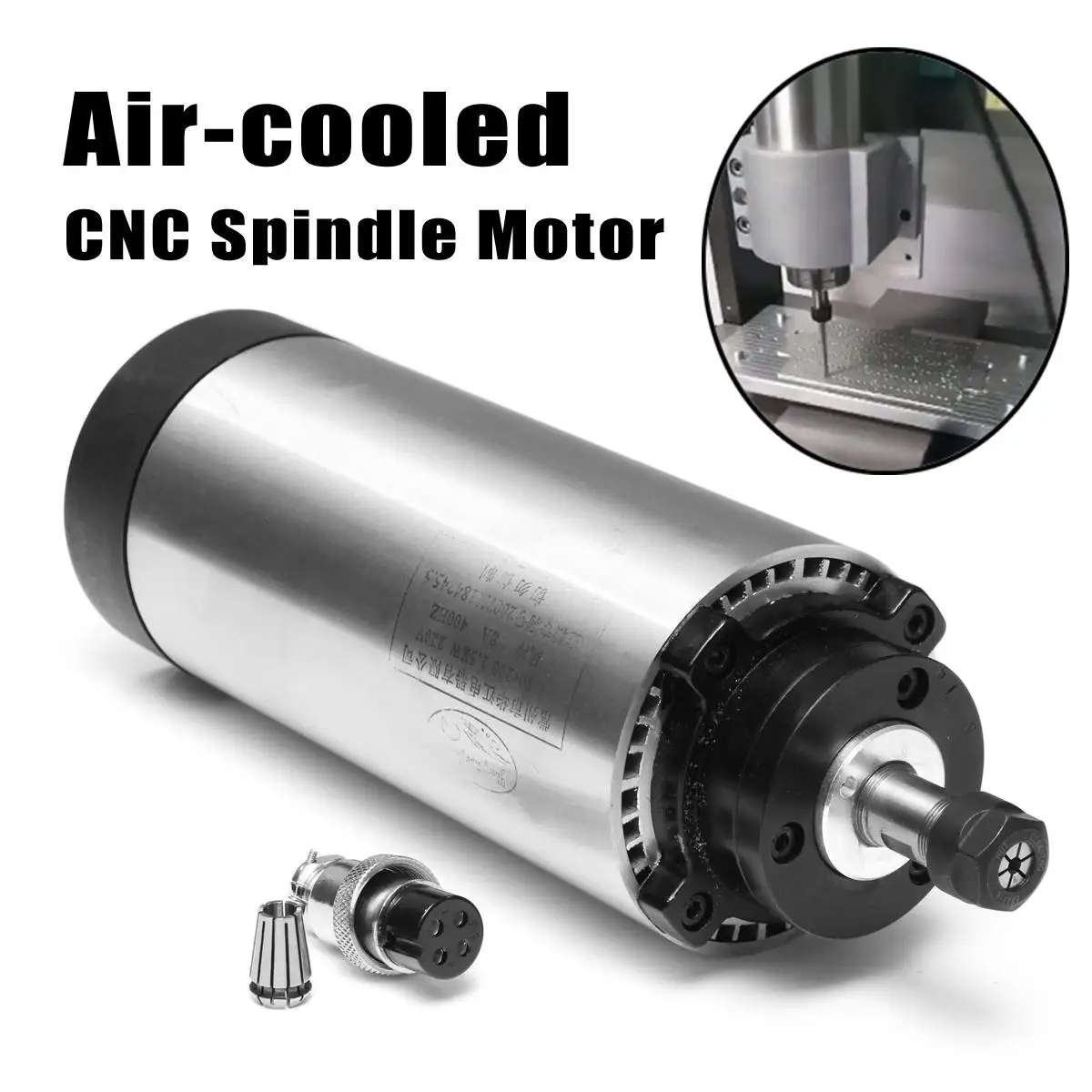 

1.5kw Air Cooled CNC Spindle Motor ER11 24000rpm 400Hz 4 bearings CNC Milling Machine Tool Spindle AC 220V