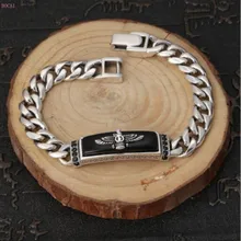 S925 чистого серебра личности ювелирные изделия Ретро Орел личности тайский серебряный стиль браслет для мужчин