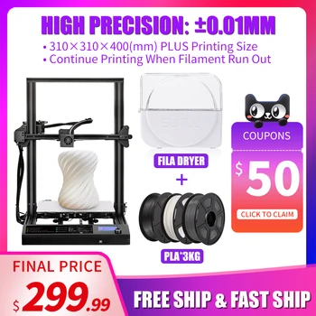 

SUNLU 3D Printer kit S8 Plus Size frame parts Printing extruder Platform Frame 3d printing filament High Precision 3D printers