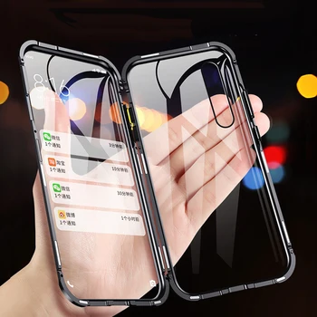 

For Xiaomi Mi9 Mi9SE Magnetic Metal Bumper Case For Xiaomi CC9 CC9E MIA3 Cover Double-Sided Glass Full Body phone Case cover