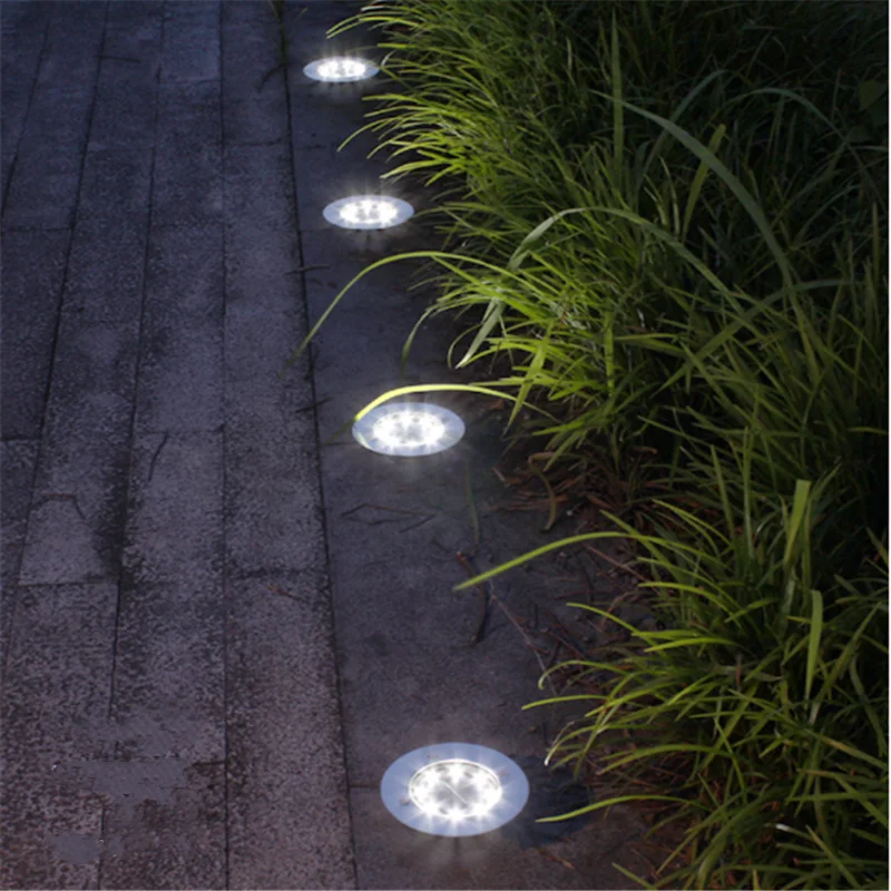 solar deck lights 8/16 LEDs Solar Led Light Outdoor Lawn Yard Buried Solar Light Waterproof PathWay Floor Under Ground Spot Lamp Garden Decoration solar lights for sale