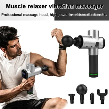 

6 Heads LCD Display Massage Gun Deep Muscle Massager Muscle Pain Body Massage Exercising Relaxation Slimming Shaping Pain Relief