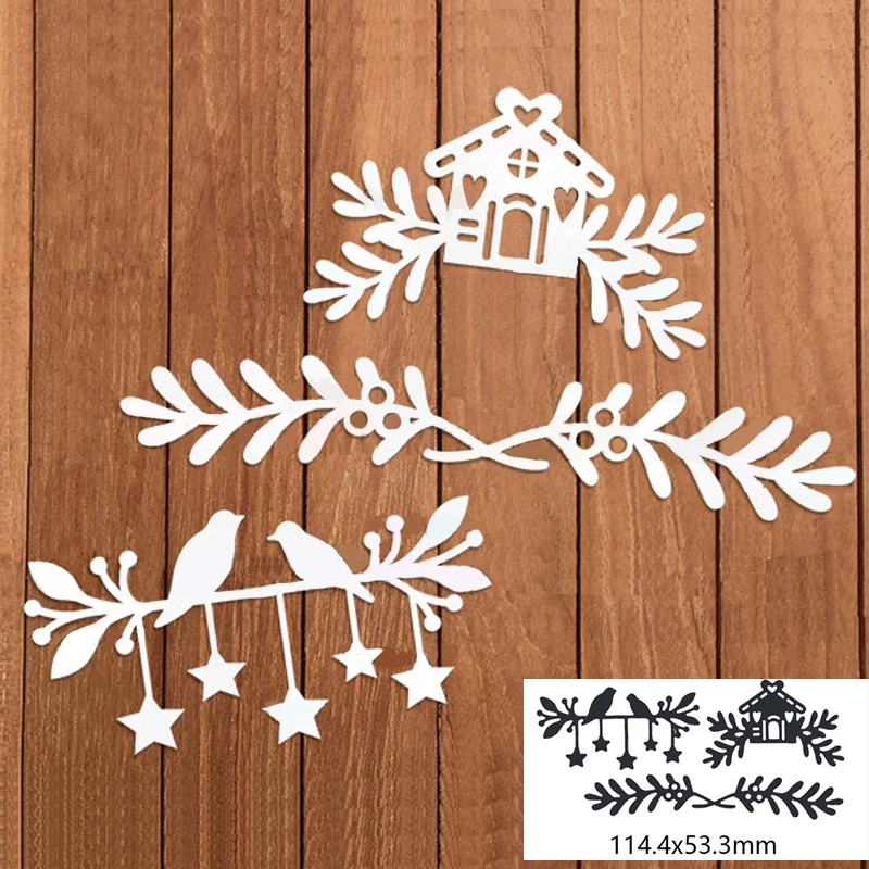 

Christmas Star Bird Ribbon Metal Cutting Dies For DIY Scrapbook Cutting Die Paper Cards Embossed Decorative Craft Die Cut New