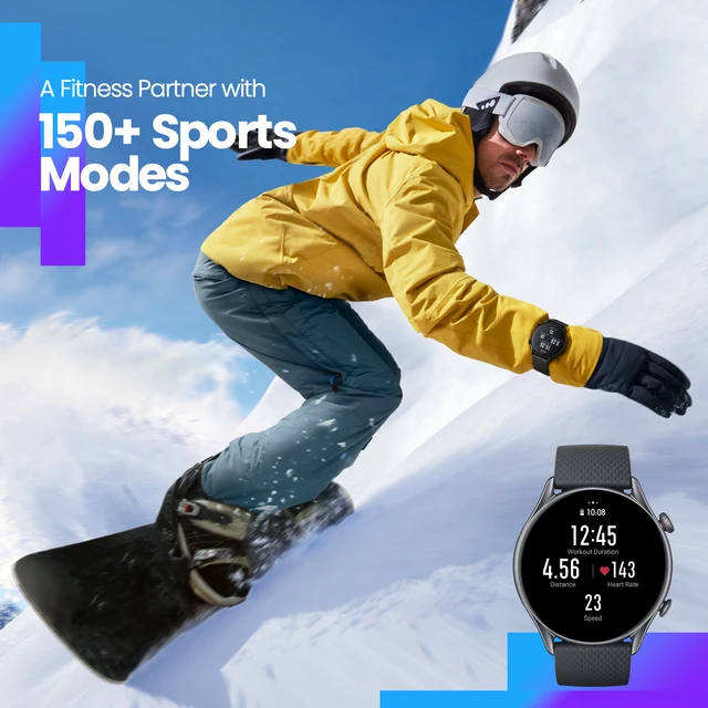 New Amazfit GTR 3 Pro GTR3 Pro GTR-3 Pro Smartwatch AMOLED Display Zepp OS App 12-day Battery Life Watch for Andriod 5