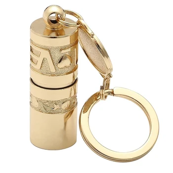 

Golden Mini Portable LED Flashlight Torch Lamp Handheld Camping Keychain Light