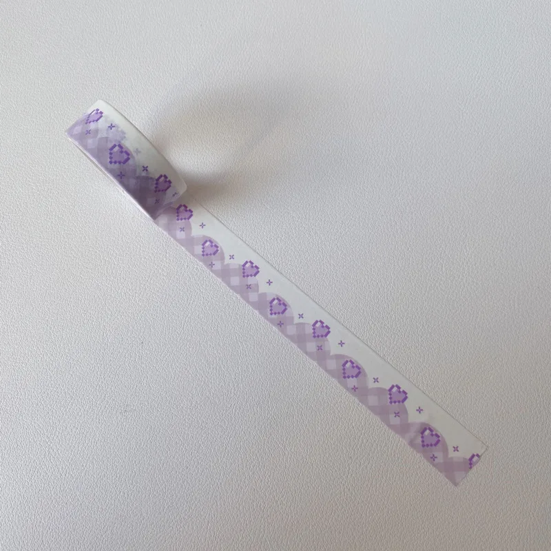 1Pc Color Pixel Love Cherry Decoration Tape Cute Colorful Washi Masking Tape Creative Scrapbooking Stationary School Supplie