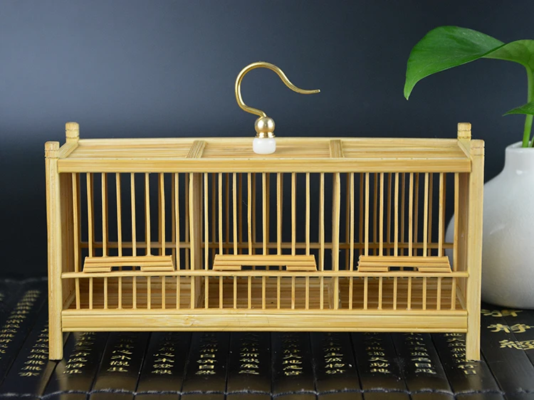 Бургундия Handmade all bamboo grasshopper cage cage mouth cage - Цвет: Бургундия