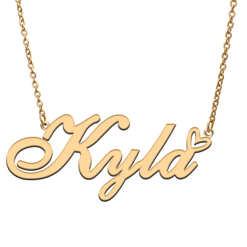 

Kyla Name Tag Necklace Personalized Pendant Jewelry Gifts for Mom Daughter Girl Friend Birthday Christmas Party Present