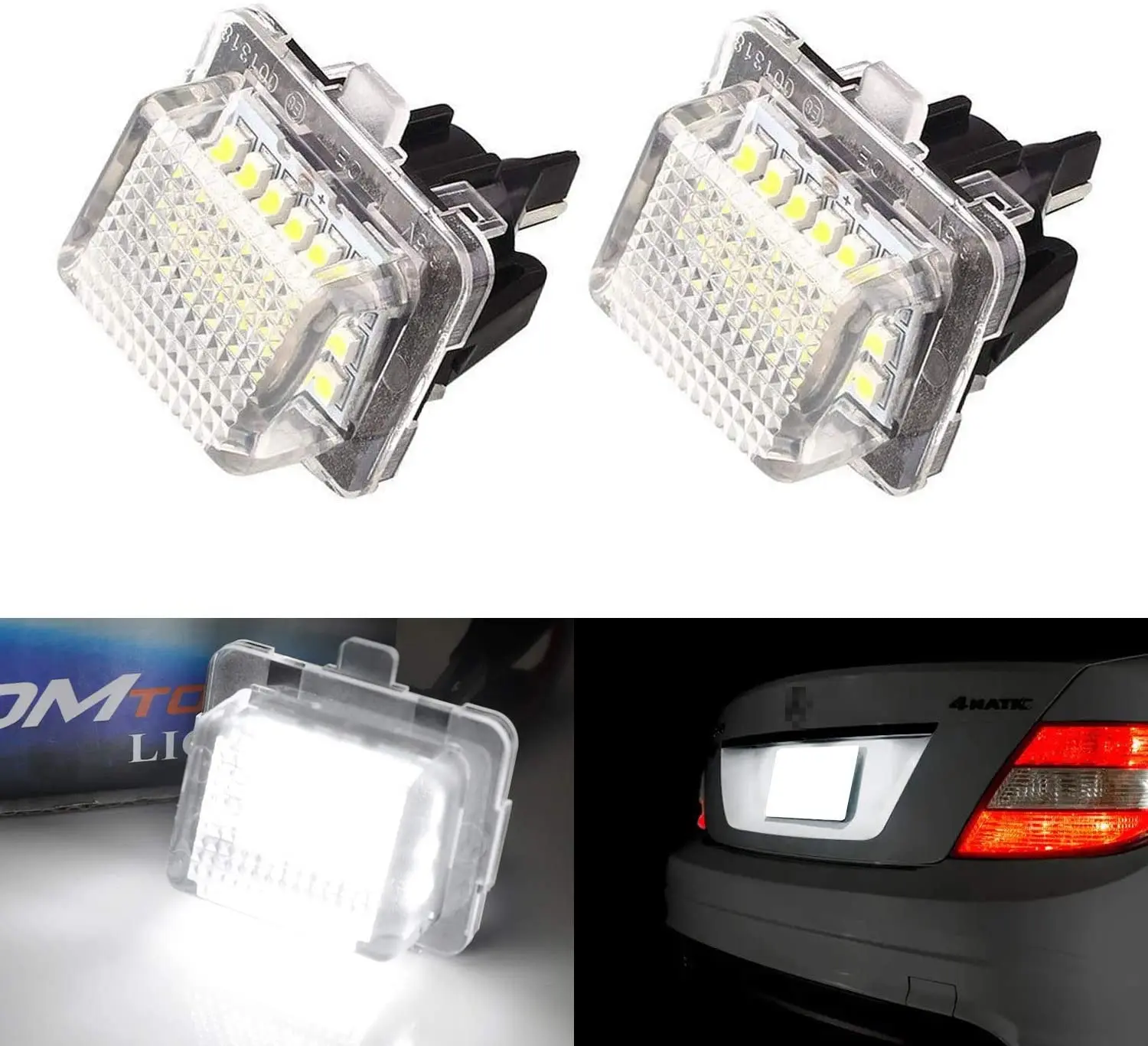 OZ-LAMPE LED License Number Plate Light,License Plate Lamp Taillight for  Viano