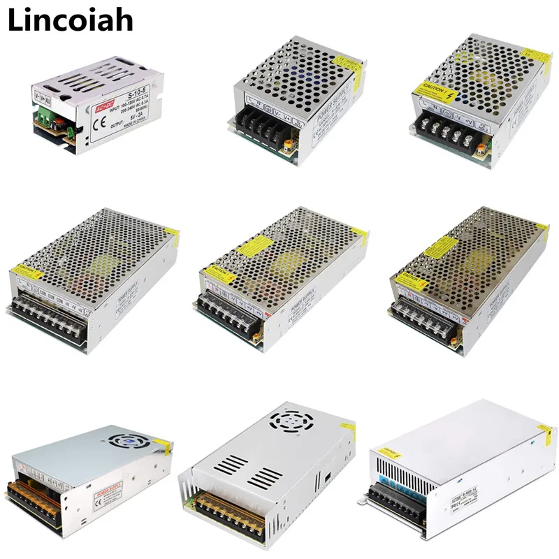 AC 110V/220V DC/DC 5V 12V 24V Питание адаптер Освещение Трансформатор 1A 2A 5A 10A 15A 20A 30A 40A 50A Светодиодные ленты