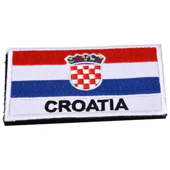 

National Flag Embroidery 3D Badge Patch Military Armband Backside Patches Croatia