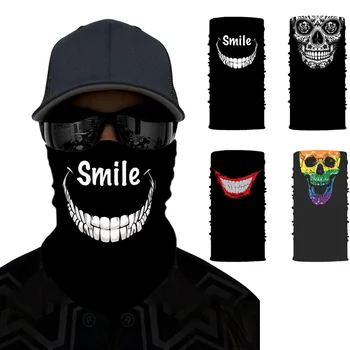 

Washable Fashion Mouth Face Mask Skull Outdoor Riding Line Scarf Magic Seamless Mask Skull Bandana Face Mask Reusable