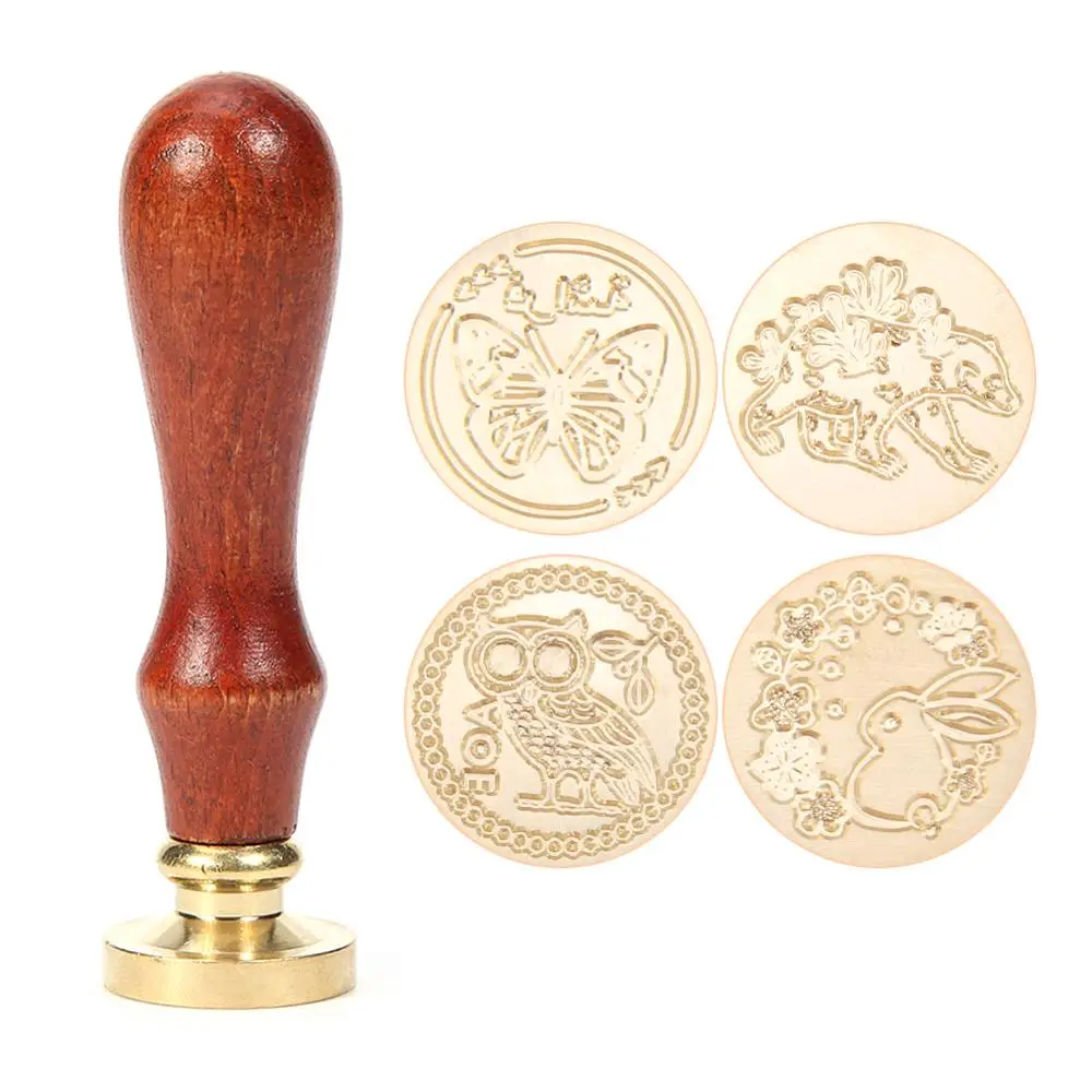 

Antique Plants Metal Sealing Wax Seal Stamp for DIY Wedding Invitations Decor Ancient Wax Stamp Craft