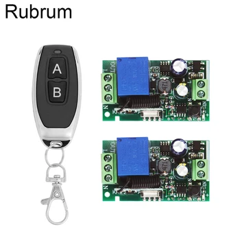 

Rubrum 433Mhz Relay Universal Wireless Remote Control AC 110V 220V 1CH Relay Receiver Module & 433 Mhz 2 Button Remote Control
