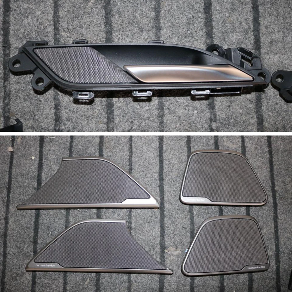 9 pcs set front door tweeter cover center control panel and door mid range speaker trim upgrade kit for bmw g30 update replace